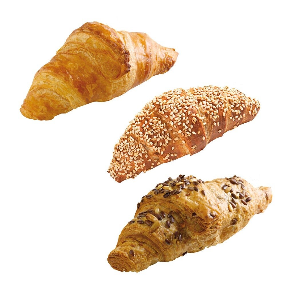 Mini-Croissant-Box, 3-fach sortiert