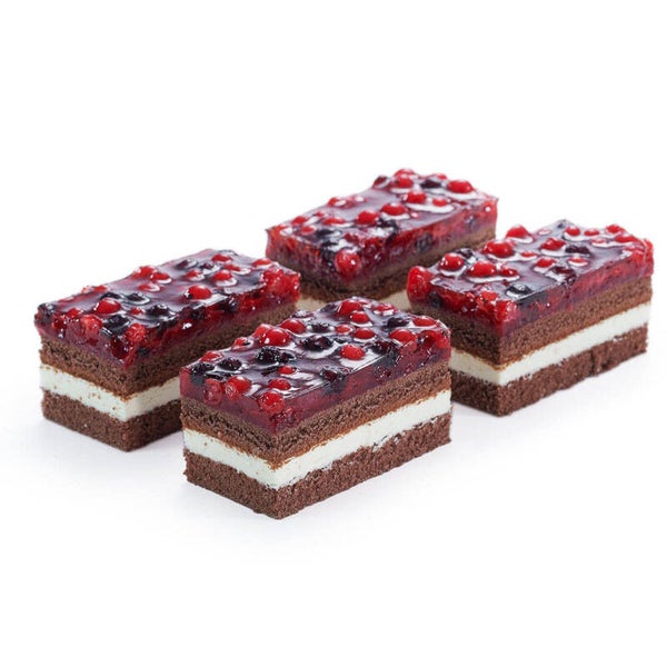Beeren-Rahm-Schnitte (3 x 20 Stk.)