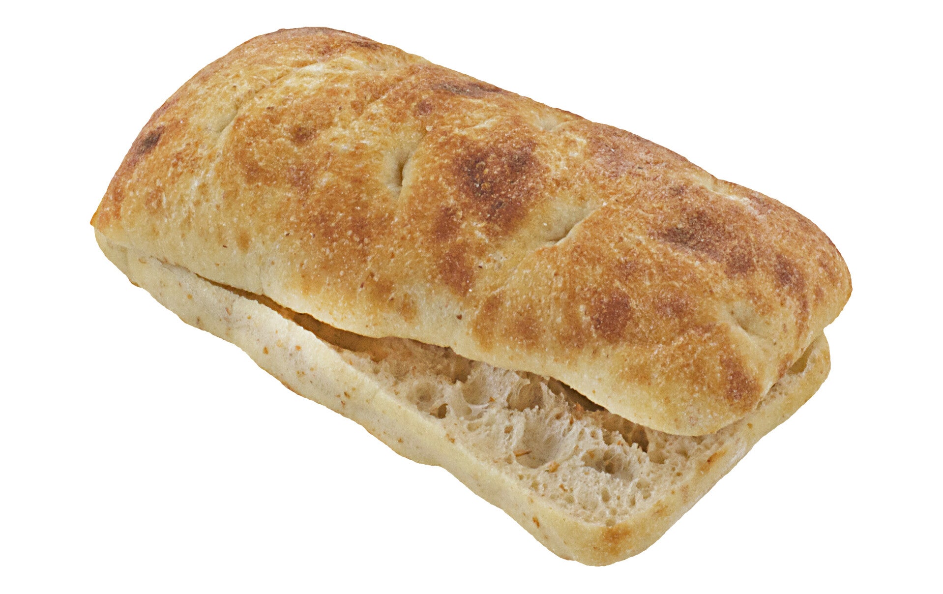 Schiacciata Romana geschnitten