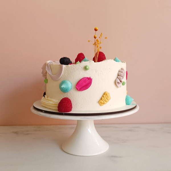 Chaos cake - vanille & frambozenbavarois