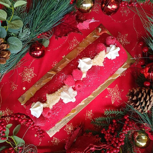 Bûche kokos-framboos