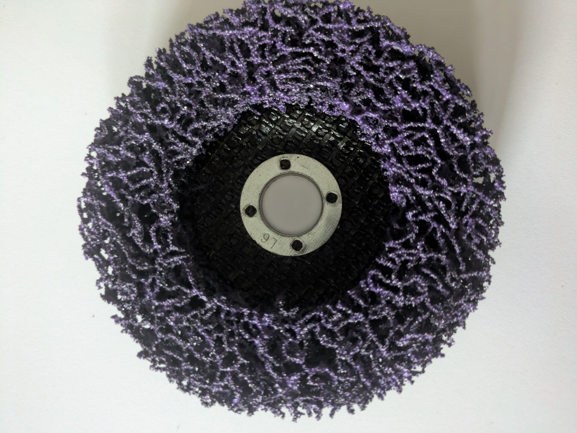 Clean and strip purple wheel