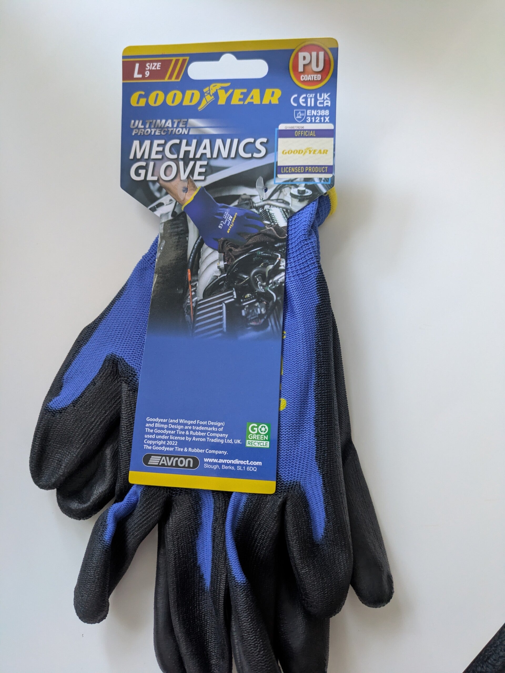 Goodyear PU coated workshop gloves large