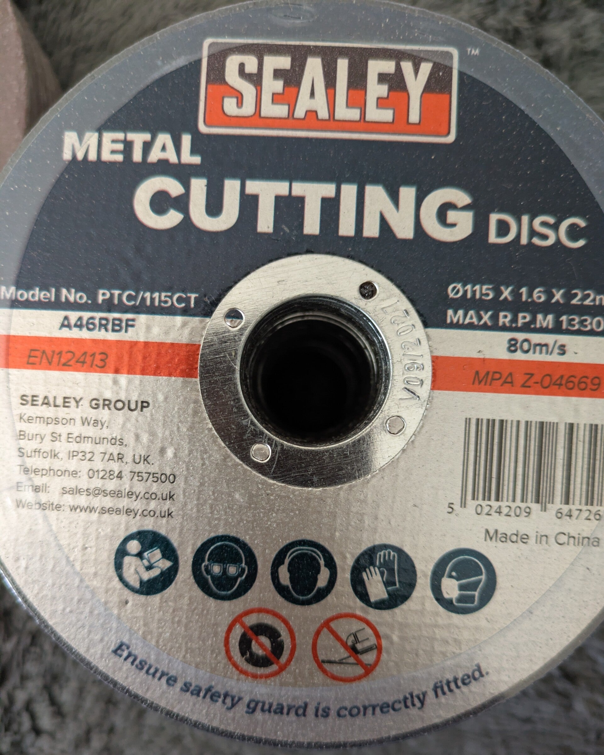 Sealey 115mm x 1.6 x 22mm pack of 25