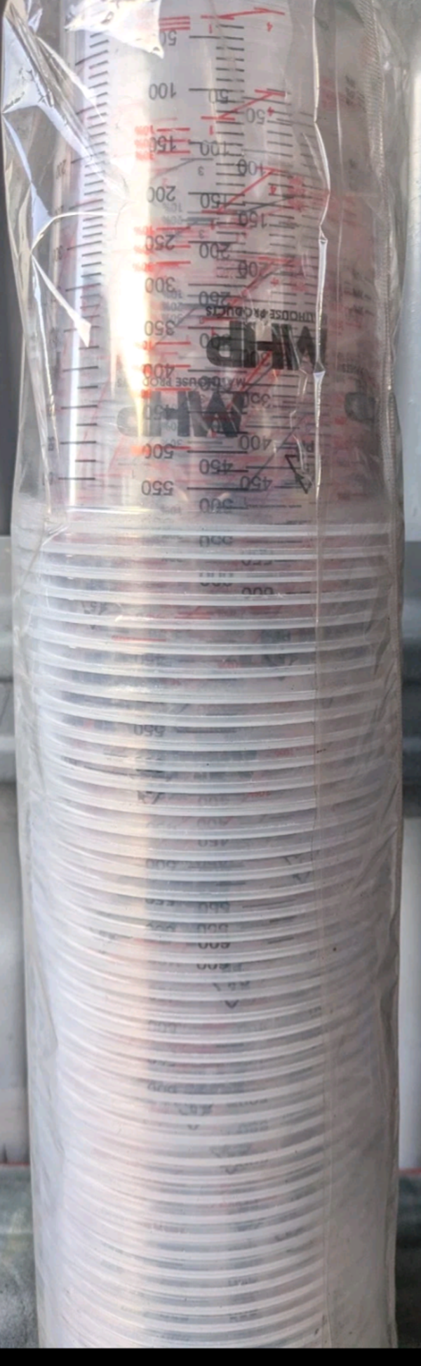 600mil plastic mixing cups calibrated