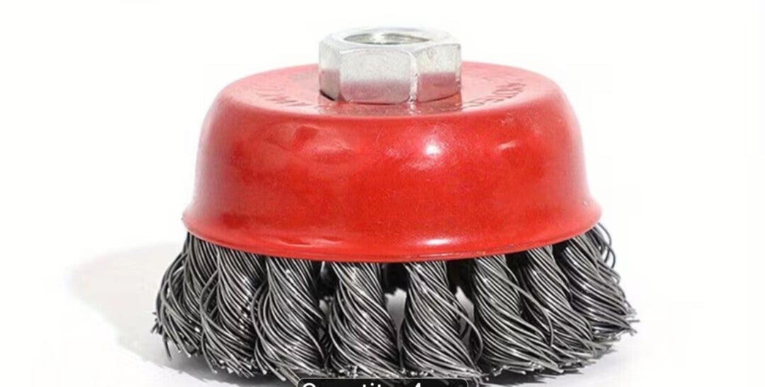 Wire wheel twisted metal m14 thread for 115mm grinder