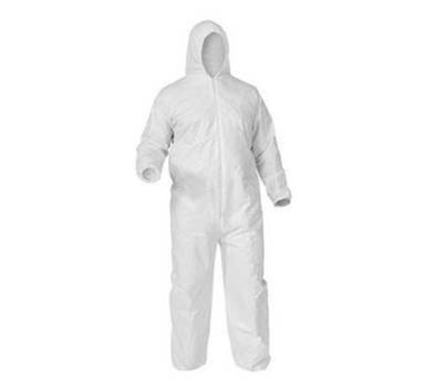 White disposable paint suit large