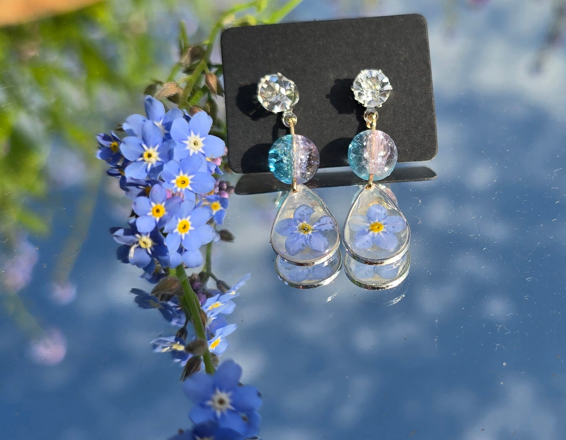 Forget me not earrings4043