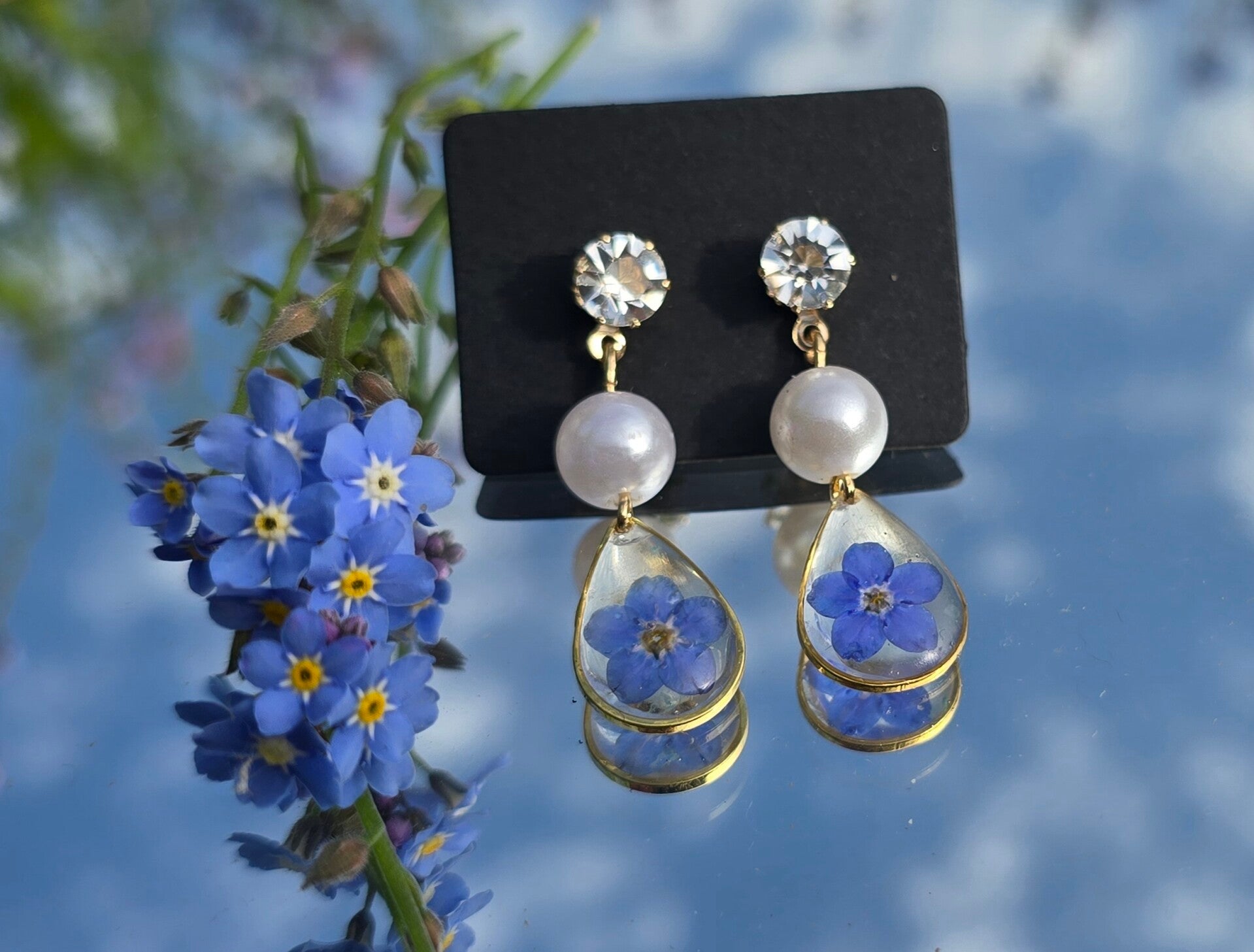 Forget me not earrings4045