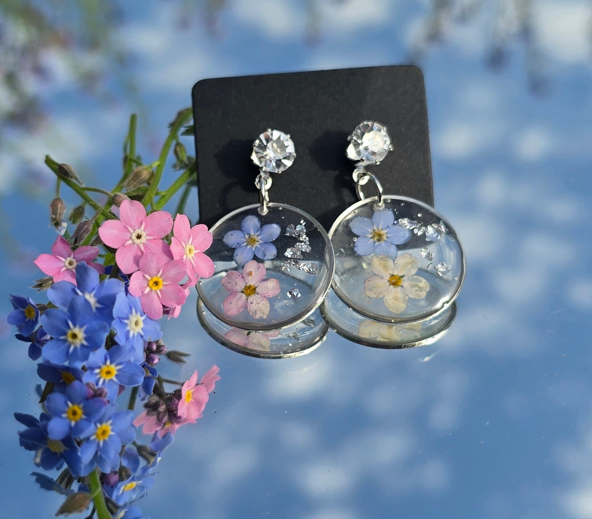 Forget me not earrings4038