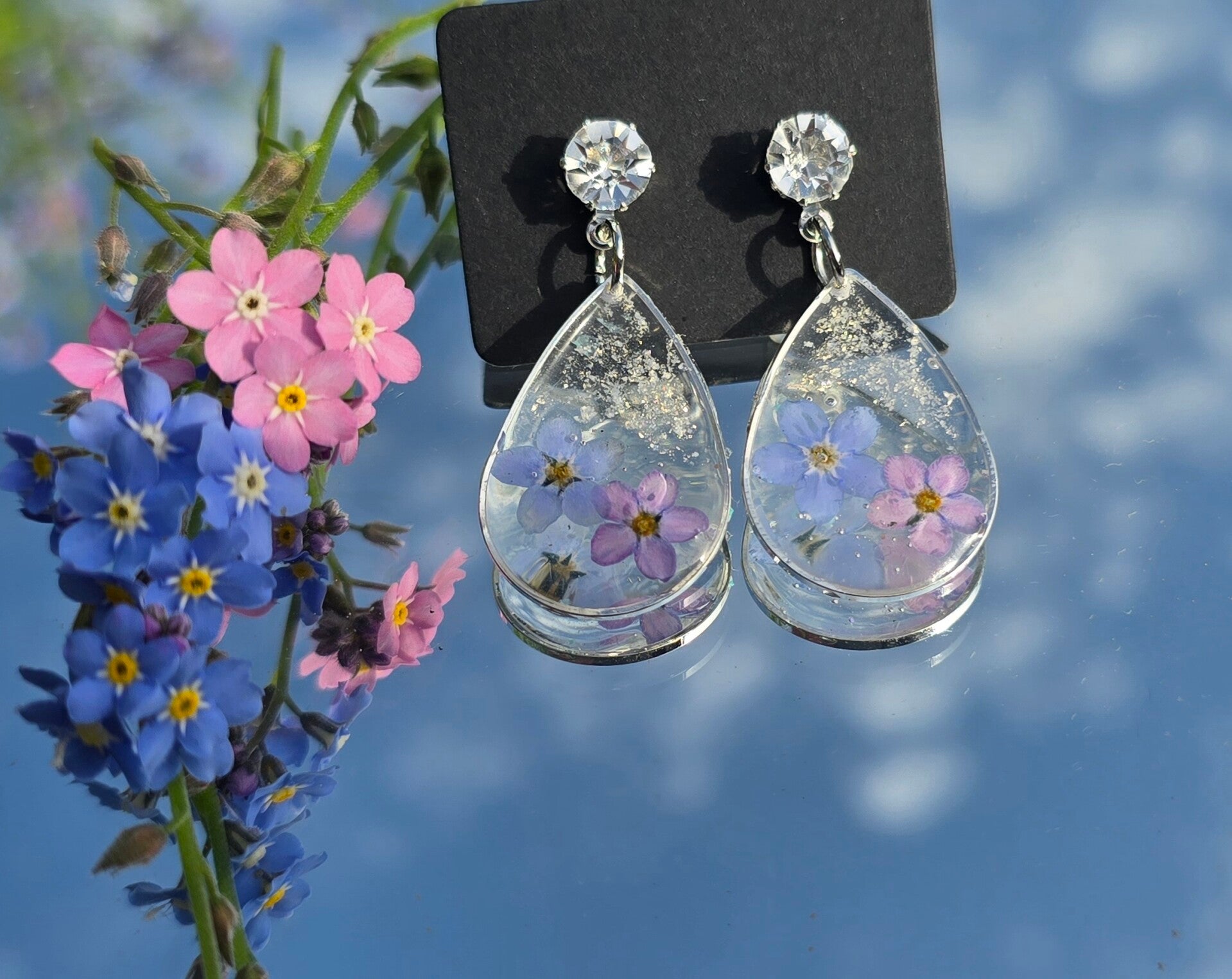 Forget me not earrings 4044