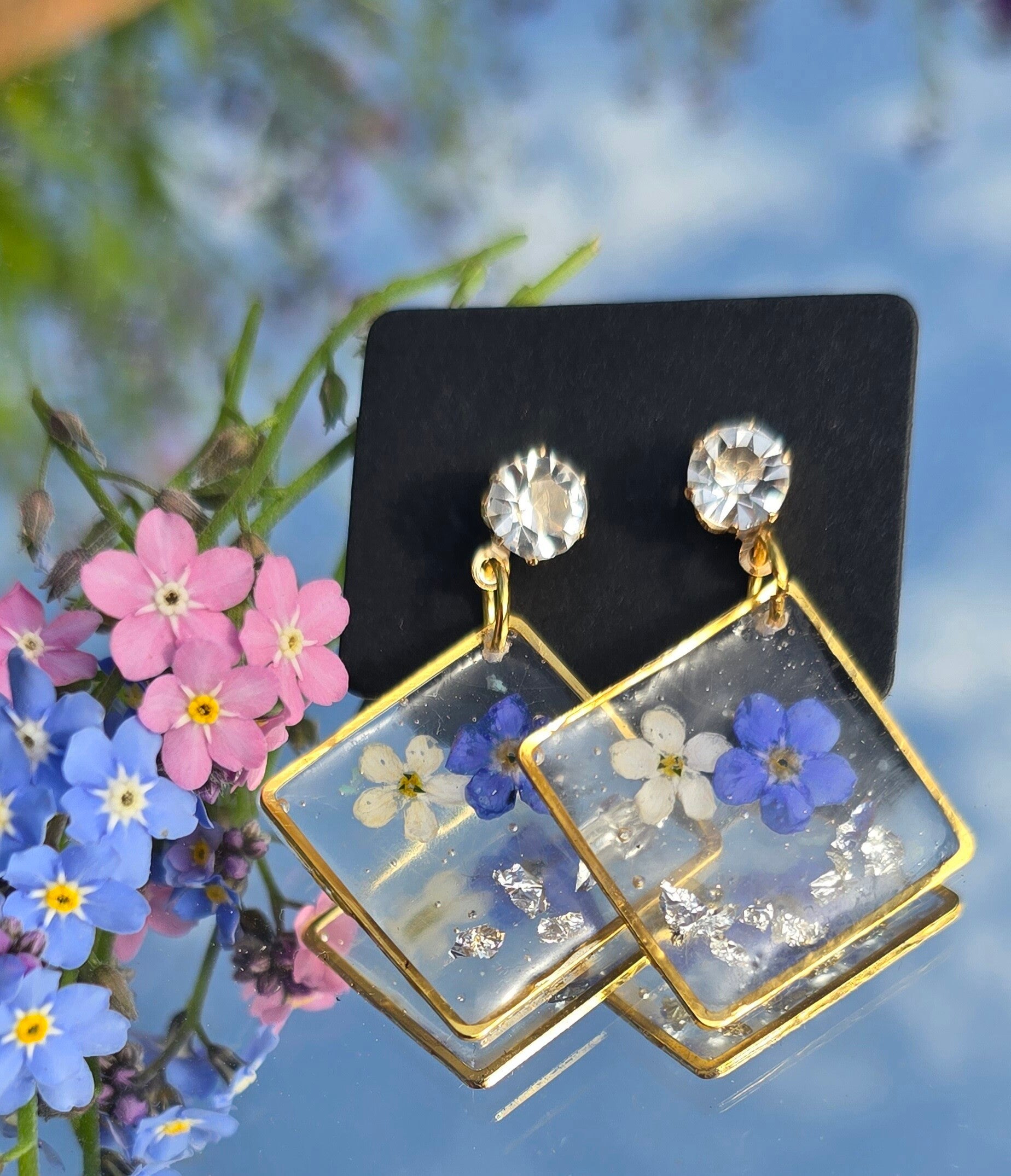 Forget me not earrings4046