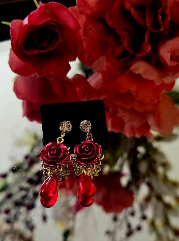 Earrings rose4004