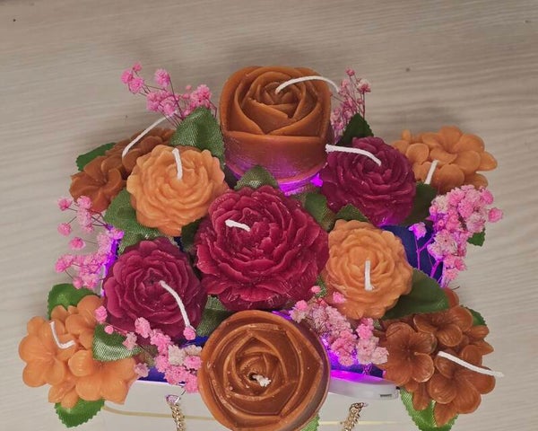Candle Flowers Bouquet