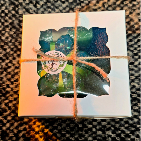 Gift set 4 pieces lemon/sea salt /levander washcloth