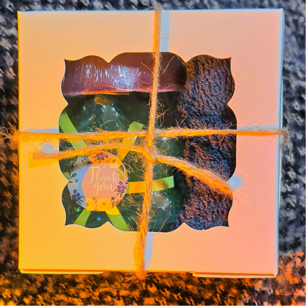 Gift set 4 pieces mint sea salt/ lemon / lavender washcloth