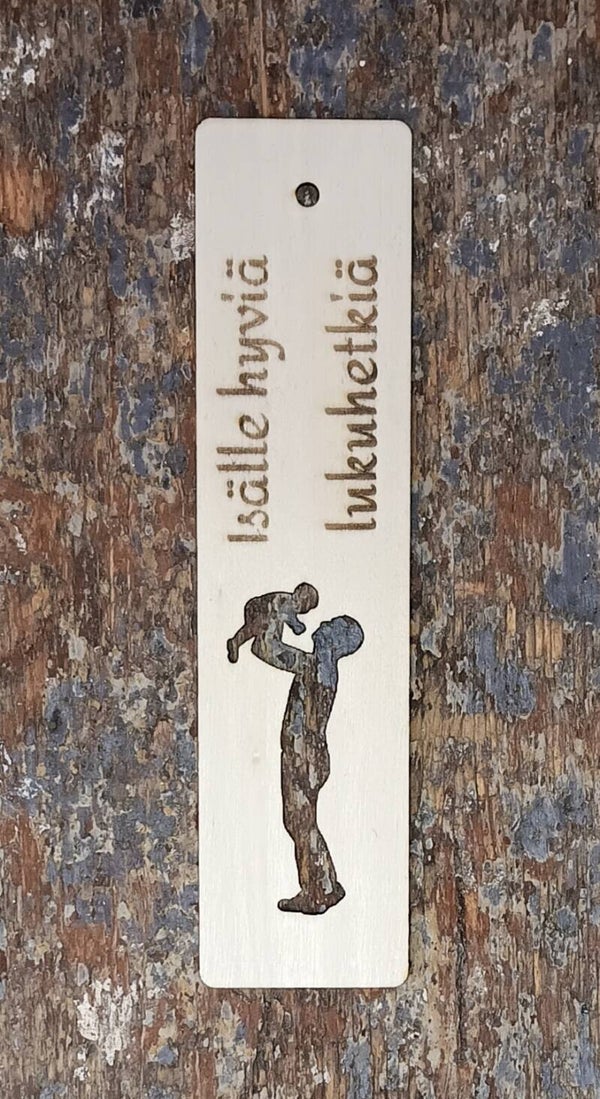 Kirjanmerkki isälle hyviä lukuhetkiä