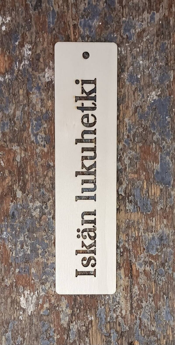 Kirjanmerkki iskän lukuhetki