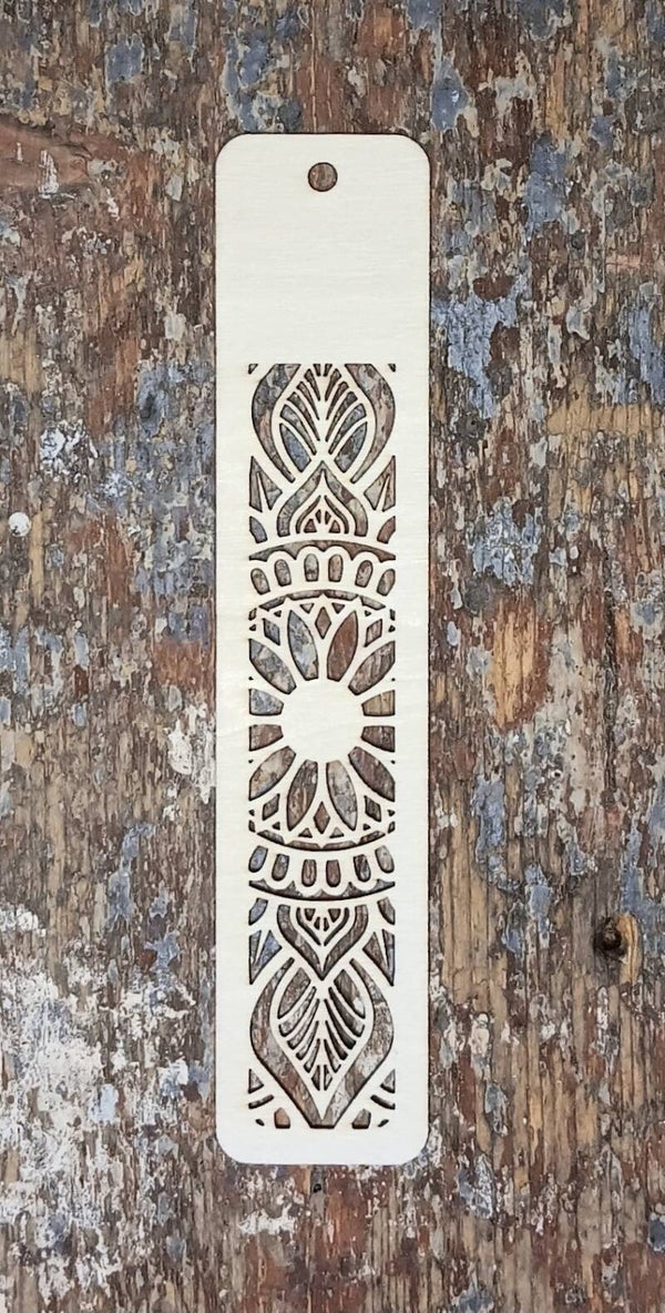 Kirjanmerkki lehdet geometrinen