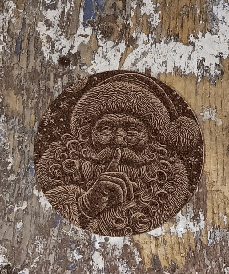 Korkki lasinalunen joulupukki