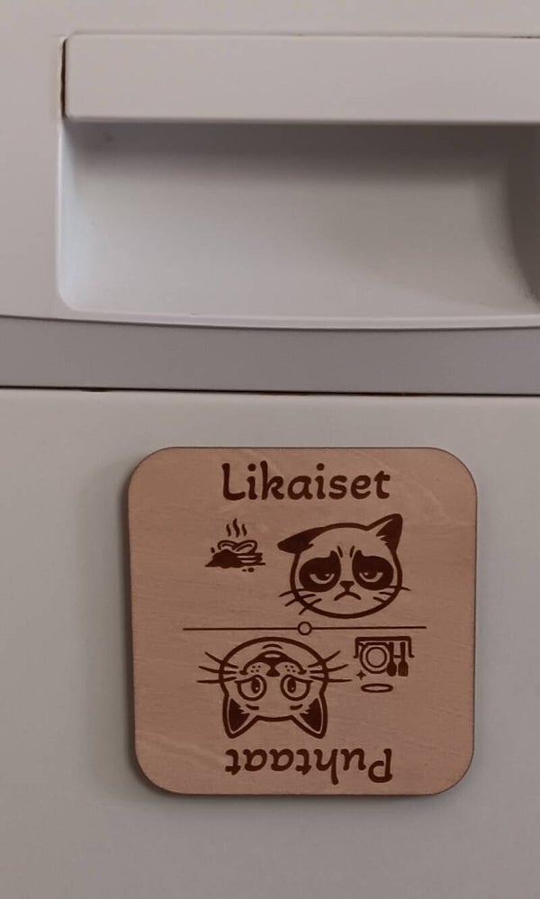 Puhtaat-Likaiset magneetti kissa neliö