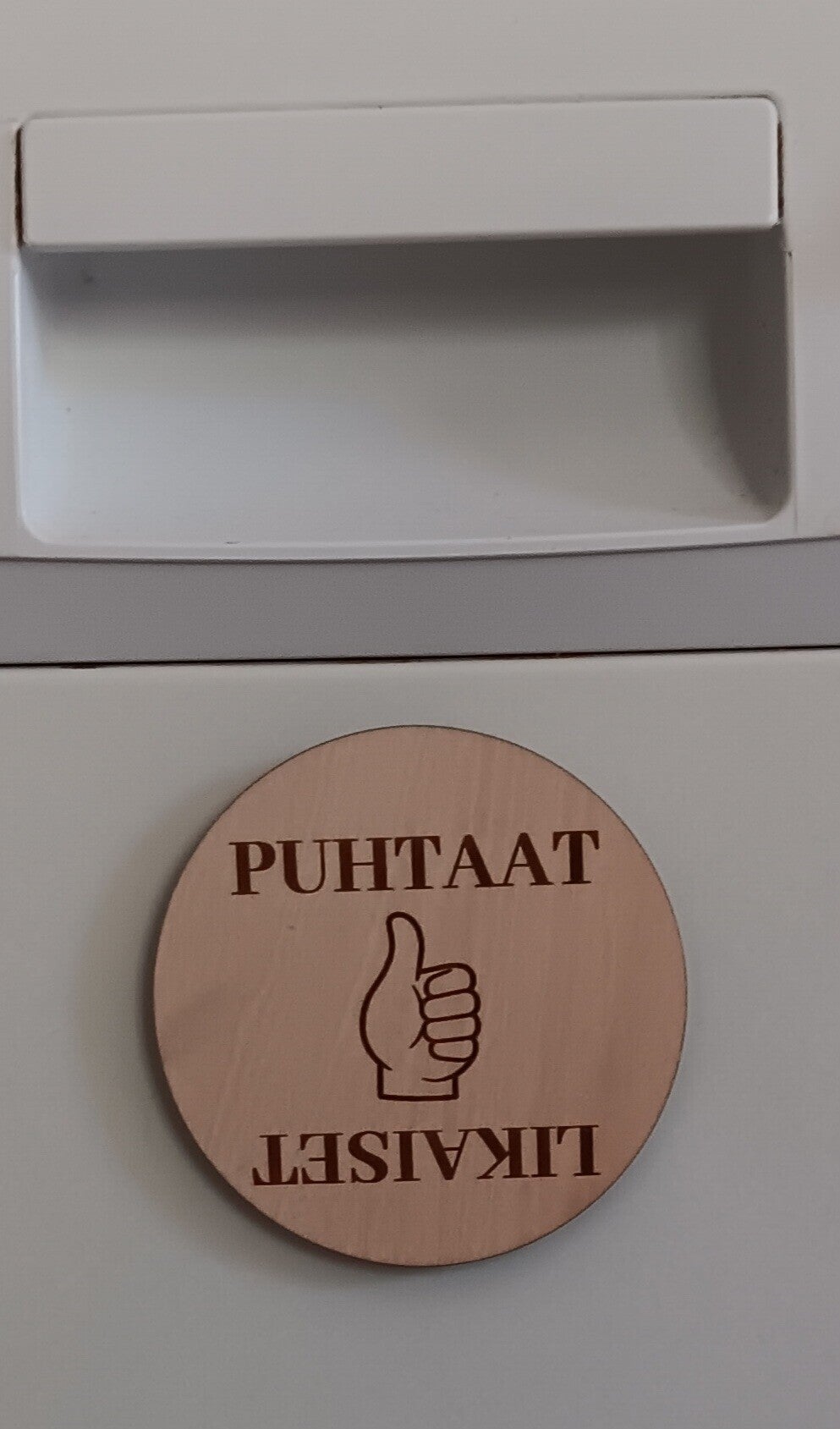 Puhtaat-Likaiset magneetti peukku pyöreä