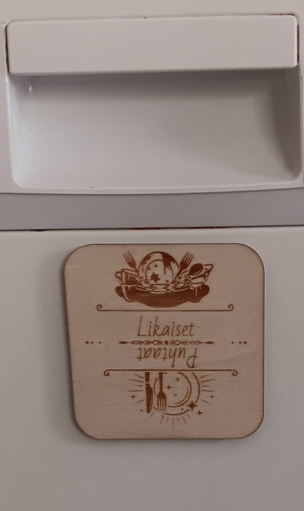 Puhtaat-Likaiset magneetti astiat neliö
