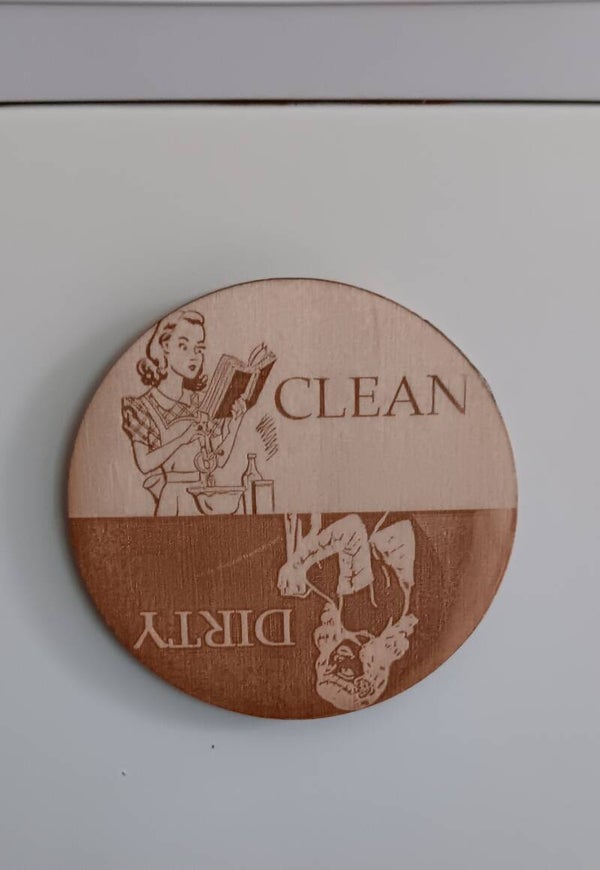 Puhtaat-Likaiset magneetti dirty clean naiset