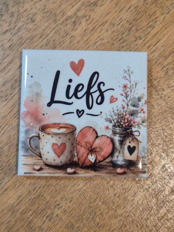 Magneet tegel | liefs (koffie)