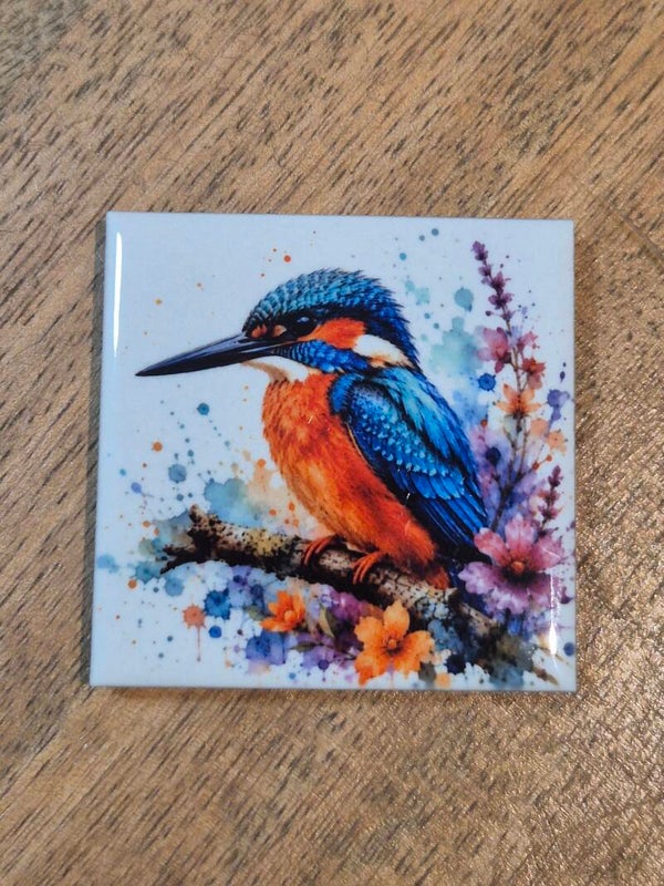 Magneet tegel | Ijsvogel