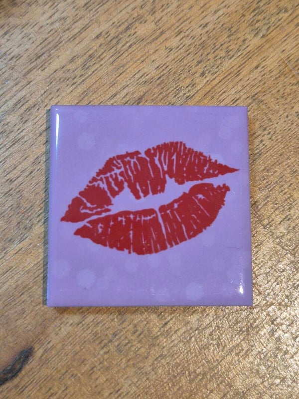 Magneet tegel | kusje lippen