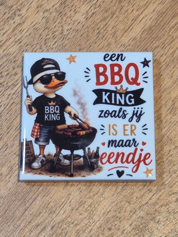 Magneet tegel | BBQ King eendje