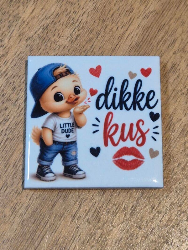Magneet tegel | dikke kus jongen