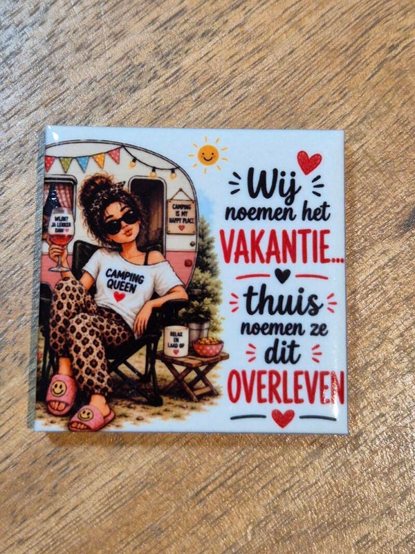 Magneet tegel | Wij noemen het vakantie