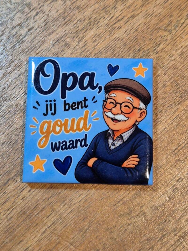 Magneet tegel | Oma bij jou is het altijd fijn