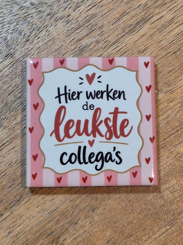 Magneet tegel | Hier werken de leukste collega's