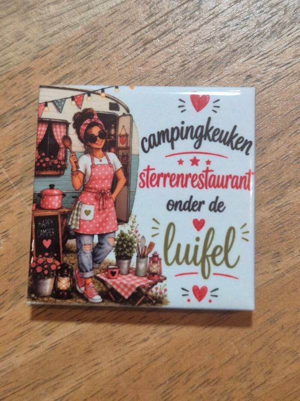 Magneet tegel | campingkeuken restaurant onder de luifel