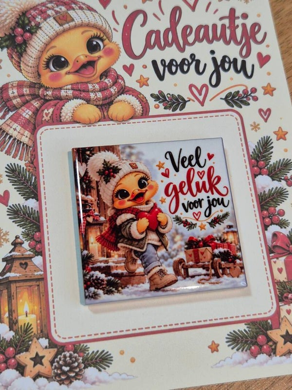 Magneet tegel | Veel geluk voor jou