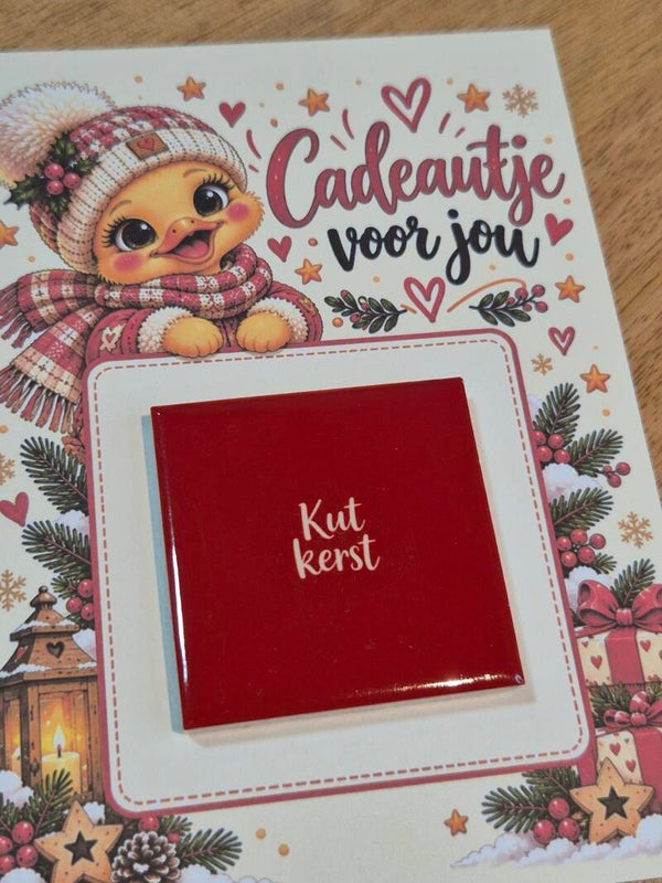 Magneet tegel | Kut kerst
