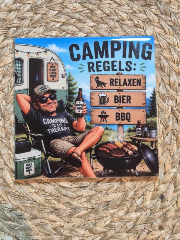 Tegel | Camping regels man