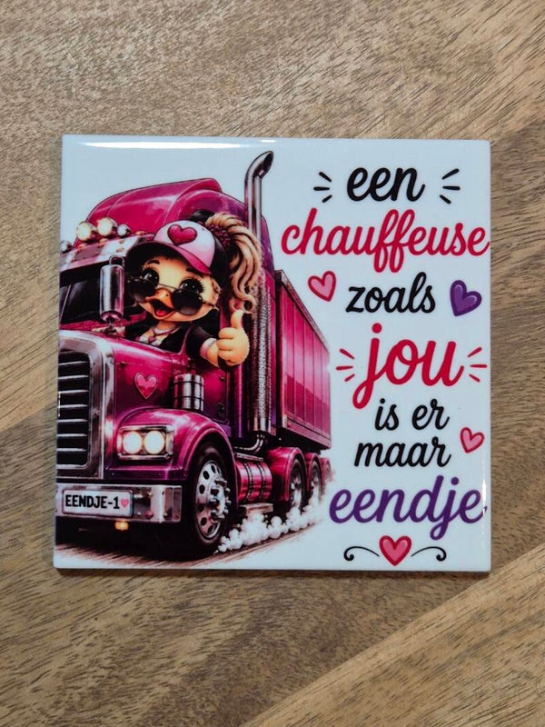 Tegel | Chauffeuse zoals jou is er maar eendje