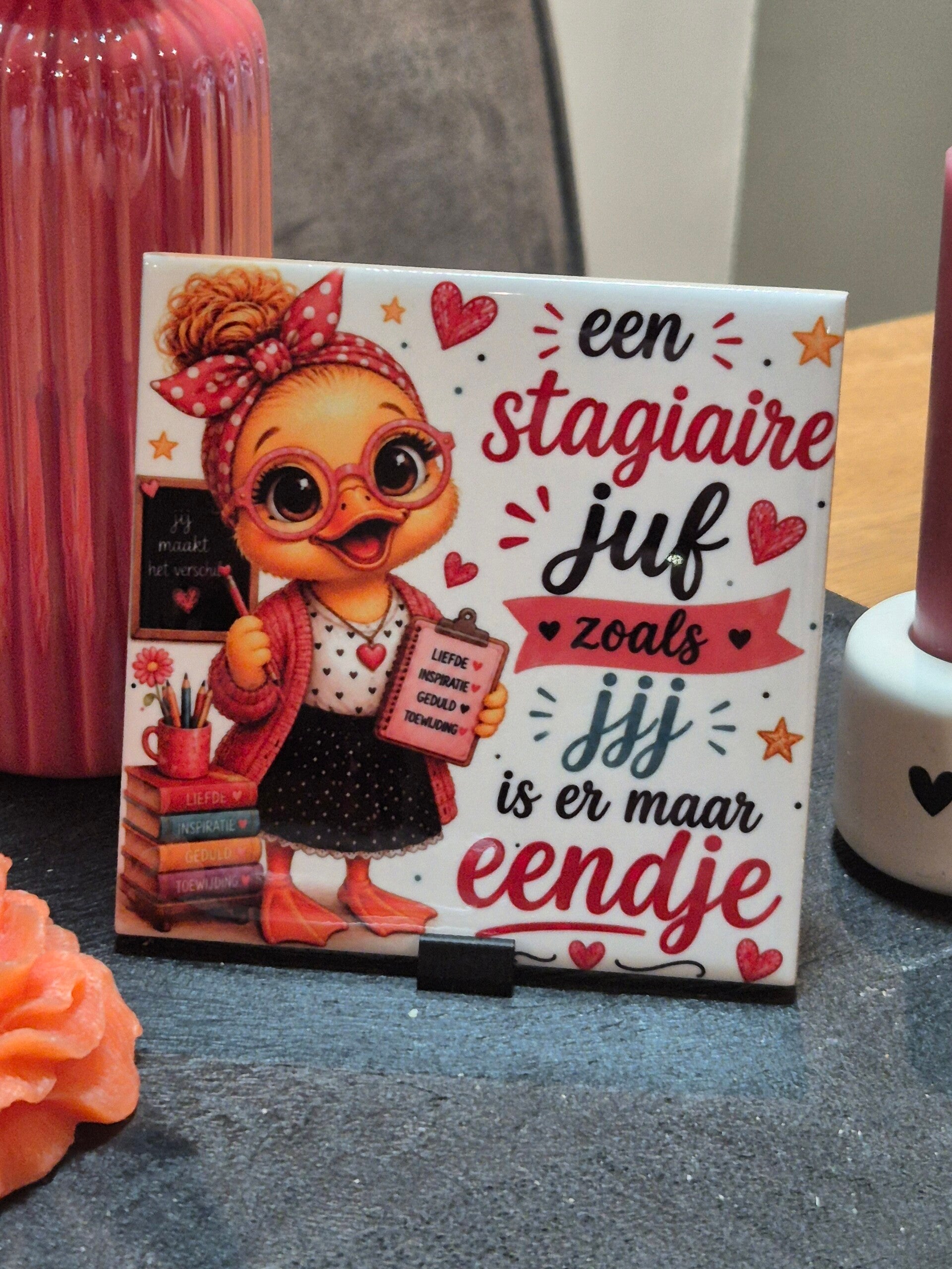 Tegeltje | Een stagiaire juf zoals jij is er maar eendje