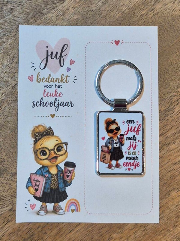 Sleutelhanger | Juf zoals jij is er maar eendje