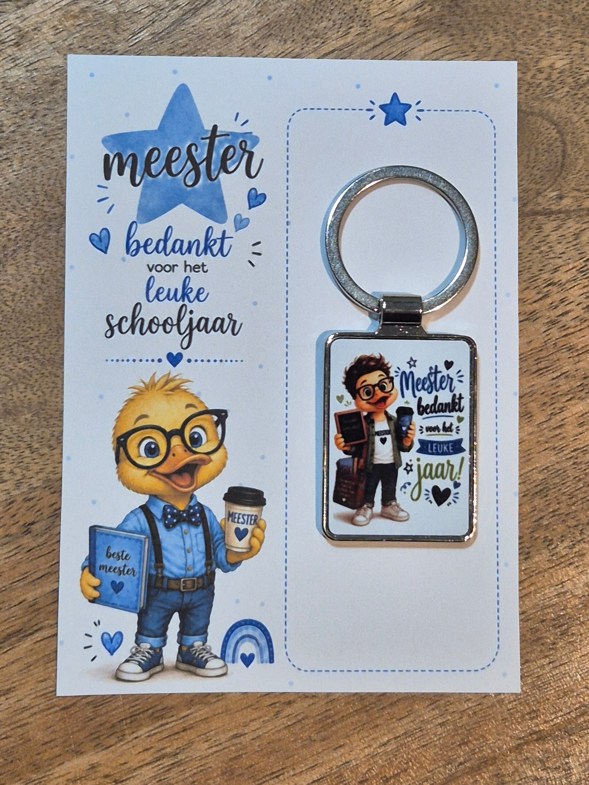 Sleutelhanger | Meester bedankt voor het leuke schooljaar