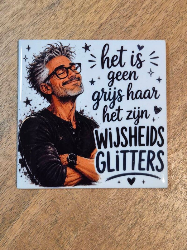 Tegel | Het is een grijs haar... man