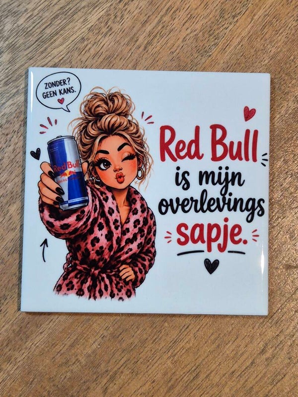 Tegel | RedBull is mijn overlevingssapje
