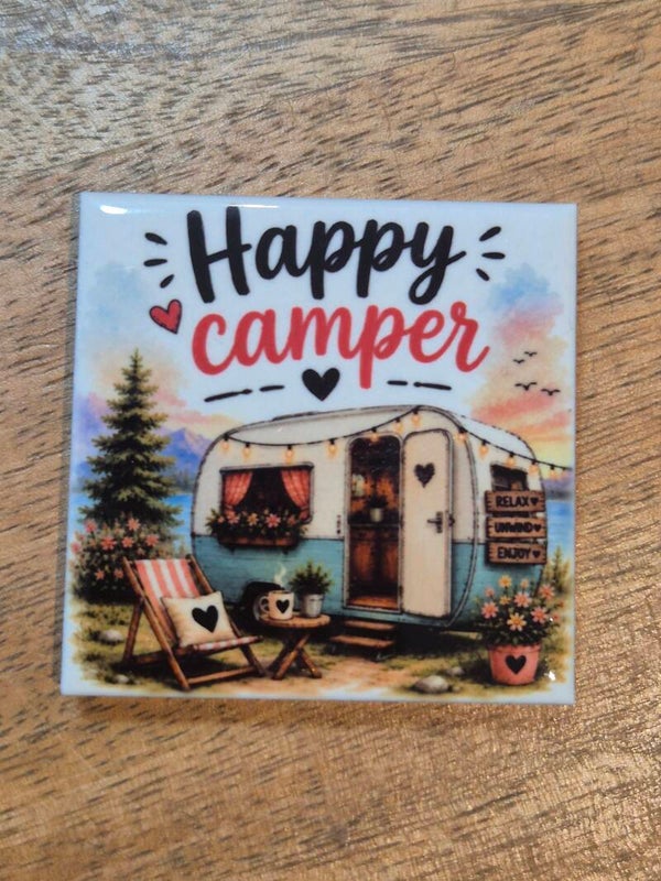 Magneet tegel | Happy camer caravan