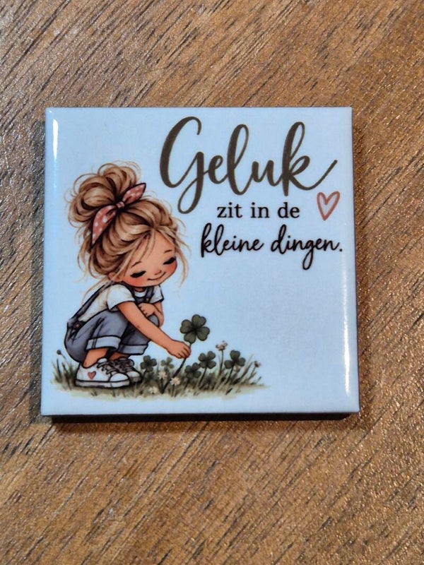 Magneet tegel | Geluk zit in de kleine dingen