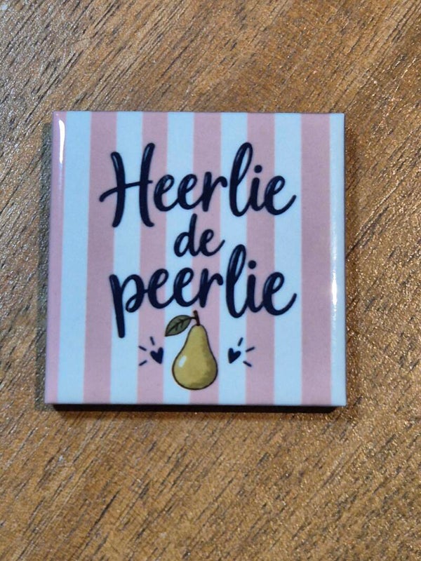 Magneet tegel | Heerlie de peerlie