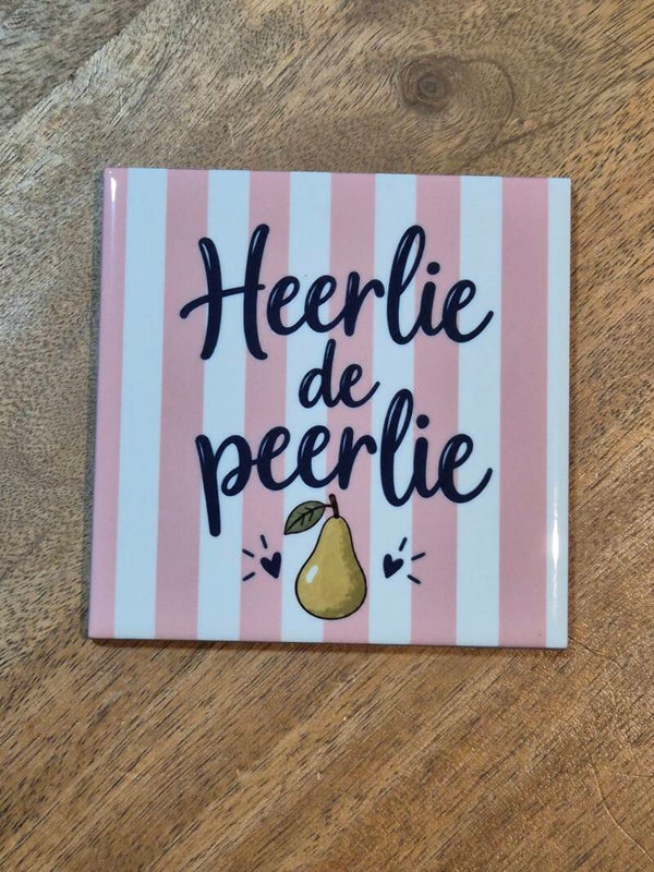 Tegel | Heerlie de peerlie